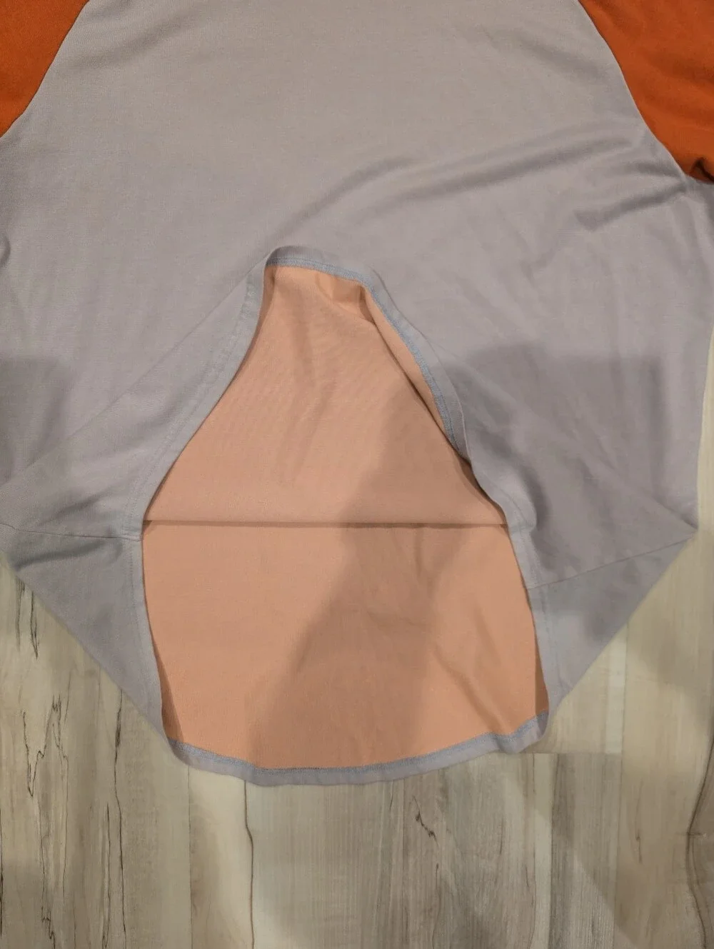 Jordan Crewneck Tee in Orange and Light Gray